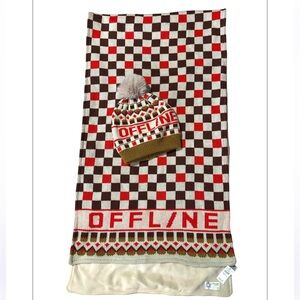Offline by aerie Beanie and Scarf Blanket NWT